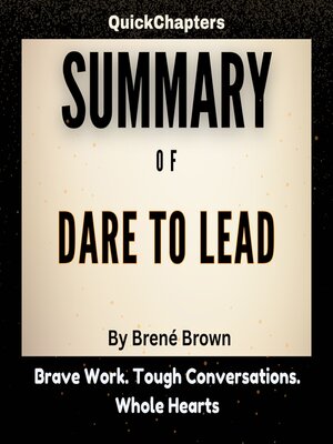 cover image of Summary of Dare to Lead